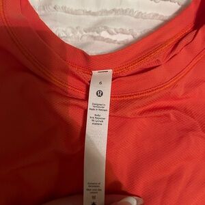 lululemon athletica Orange Short Sleeve Tee